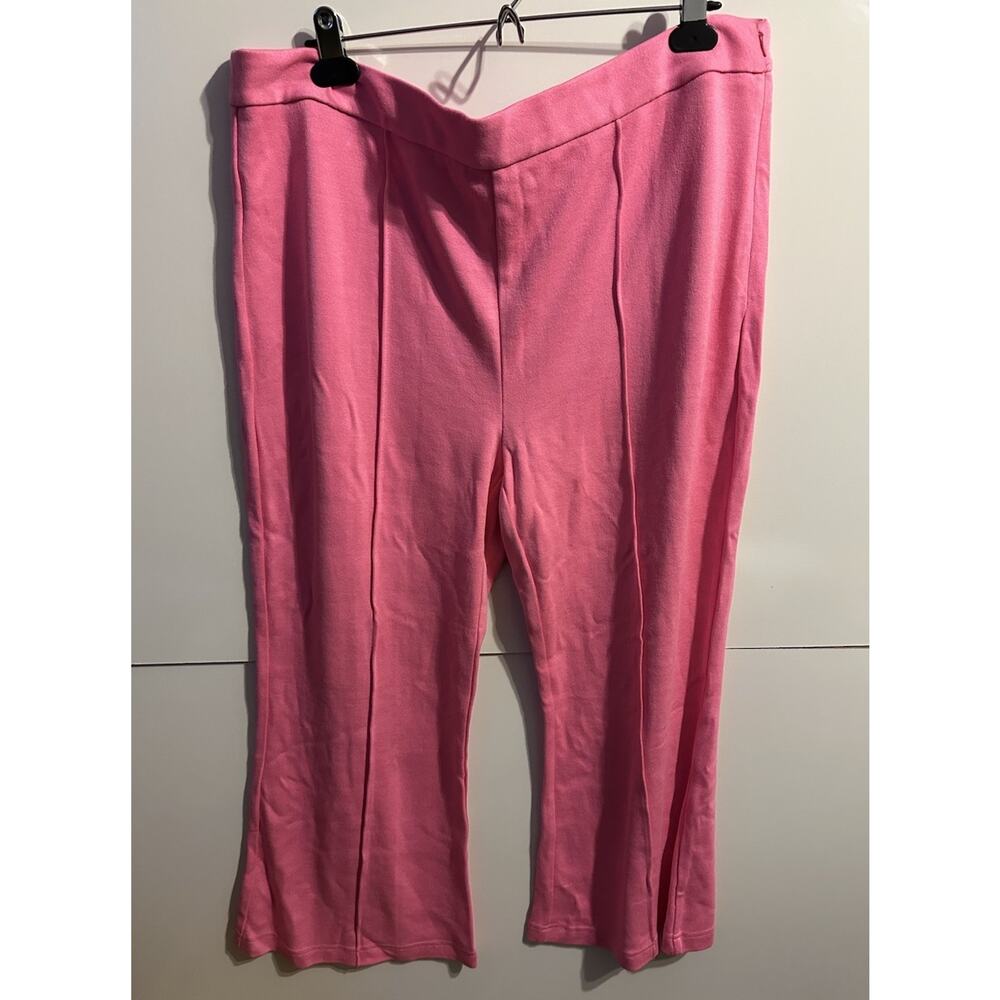 TUCKERNUCK x Atlantic-Pacific pink crop kick flare Ponte Stretch pants XXXL 3X